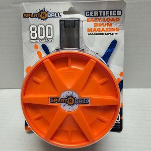 New Splat R Ball Orange 800 Round Water Bead Drum Magazine for Blasters